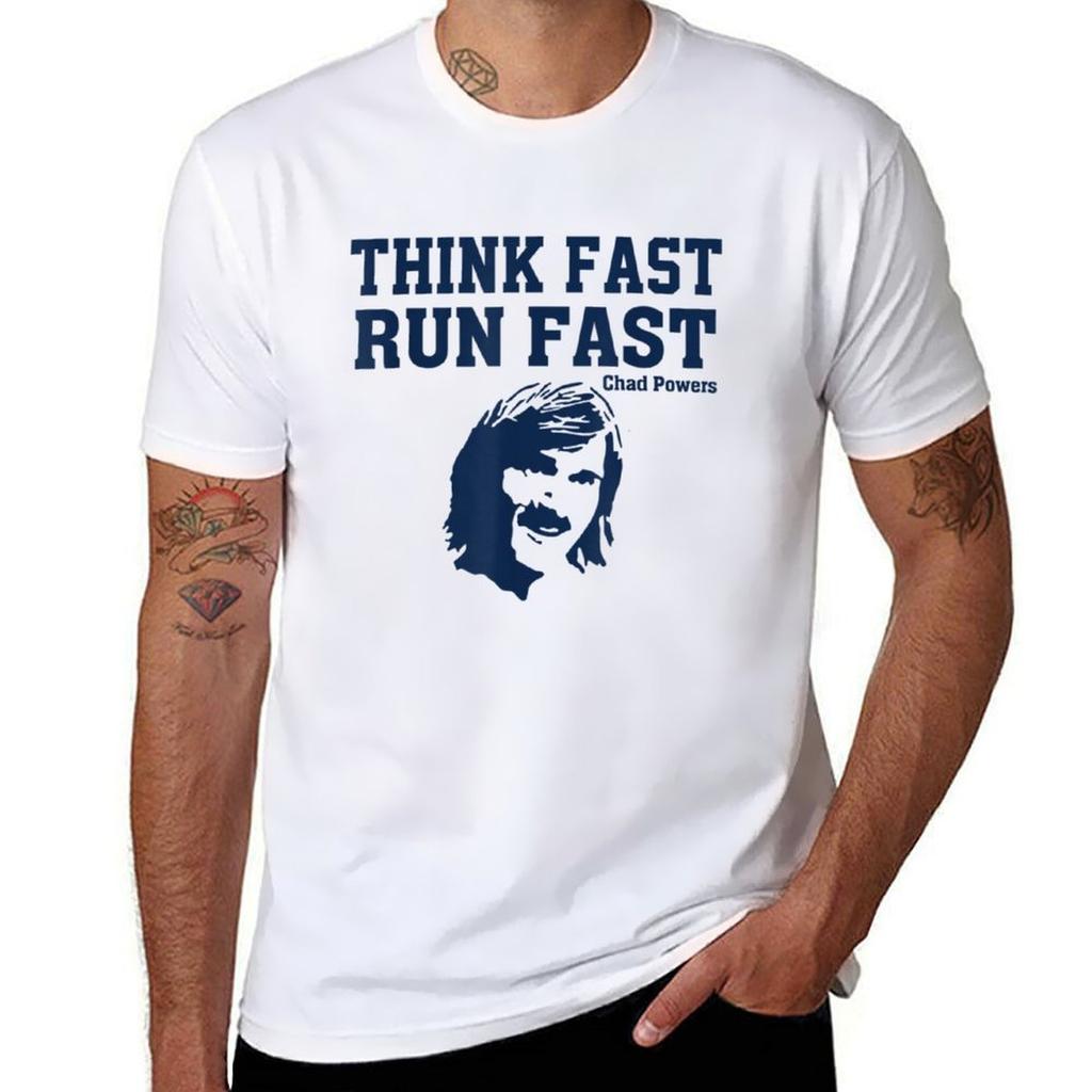 Think Fast Run Fast Chad Powers TShirt Lightweight Cooling Short Sleeve Tee TShirt