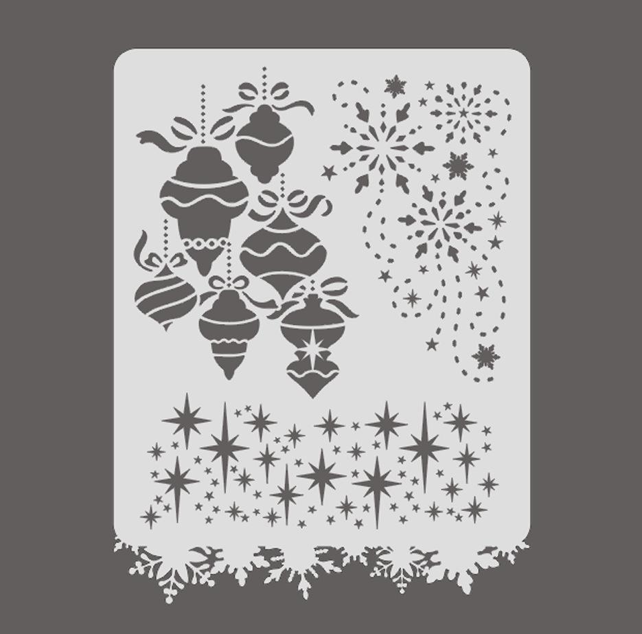 Christmas Children s Transparent PET Painting Stencil - Laser Cut Template