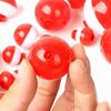 50pcs Fishing Bobbers 1 Inch Snap On Float Red and White Bobbers Push Button Round Buoy Floats Fishing Tackle