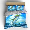Fishing Enthusiast Ocean Artwork Set Multiple Sizes Kid'S And Adults' Bedroom Exquisite 3Pc Bedding Set, Gift
