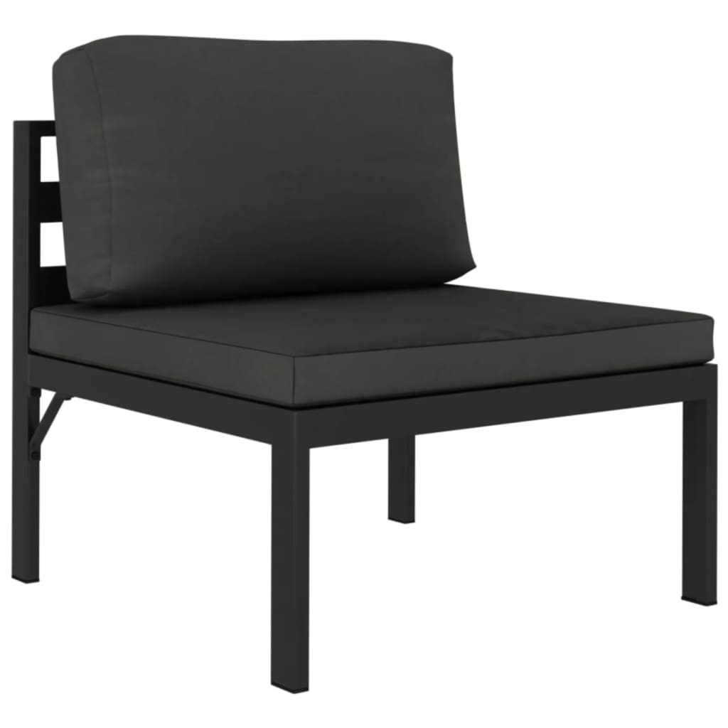 Vidaxl 7-Cz. Zestaw Mebli Ogrodowych, Poduszki, Aluminium, Antracyt