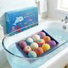 Amusant pour le bain avec le set de 12 bombes de bain pour enfants, bulles géantes naturelles et jouets de l'océan