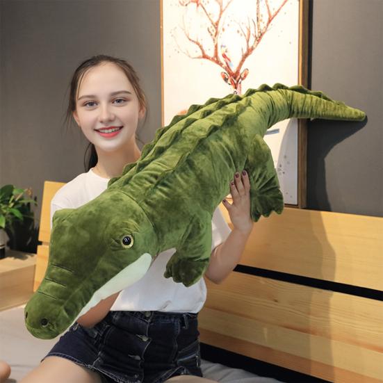 Lifelike Crocodile Plush Toy Realistic Stuffed Animal Soft Hugging Pillow Kids Crocodile Plushie Unique Gift for Boys Girls