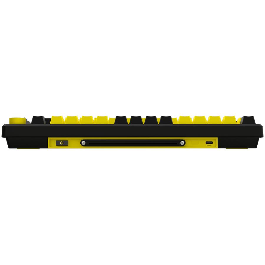 LORGAR Wireless Gaming Keyboard, Pro, 75% Mechanical, Black and Yellow, EN Layout