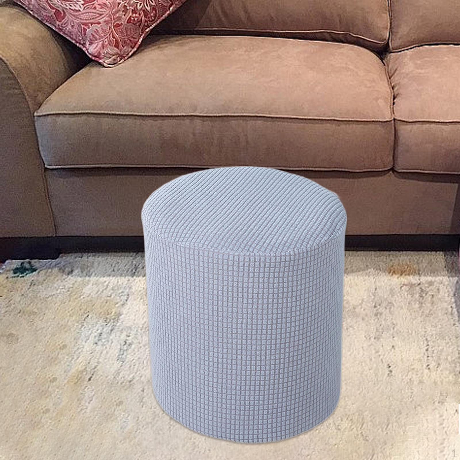 Чехол для пуфа растягивающийся декоративный чехол для пуфа защитный чехол для пуфа светло-серый 953₽