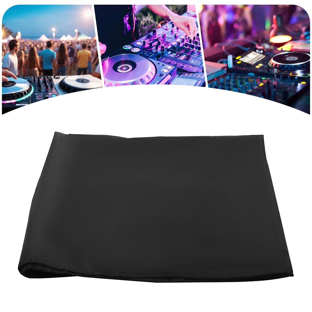 Професійні накидки для DJ-стійки - 47,6x45,3x23,6 дюймів Портативна DJ-будка Фасад - Чорна Оксфордська Тканина Покриття для Заходів на Вечірки