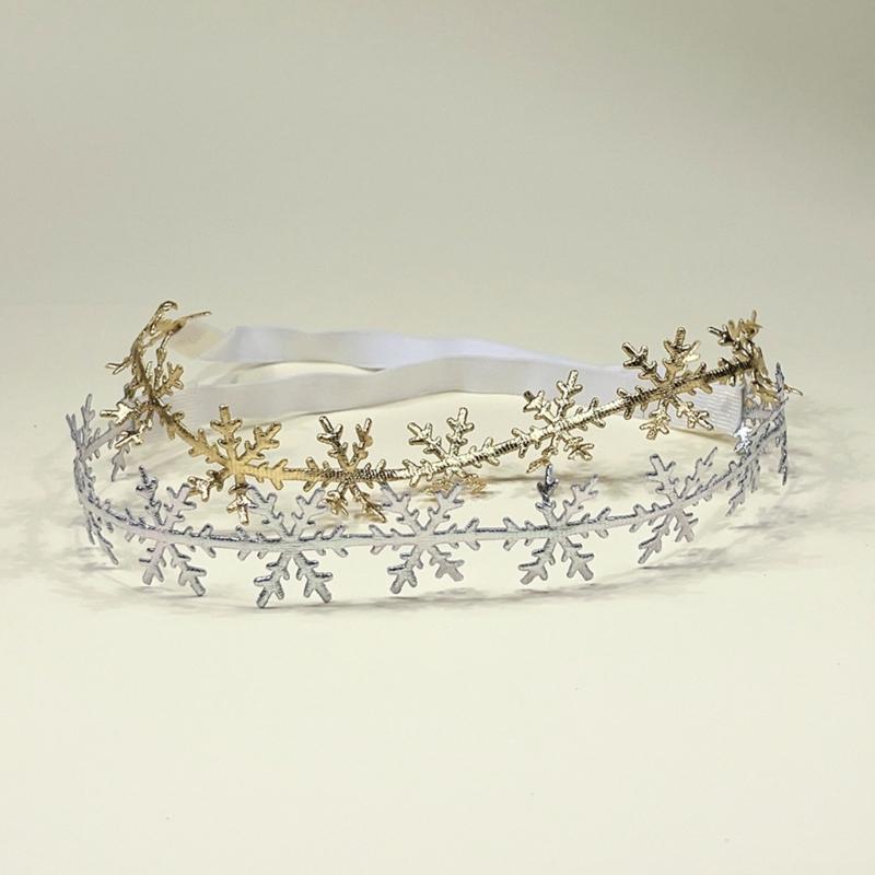 Cute Christmas Headbands with Snowflakes Pattern Trendy Elastic Headdress Lovely Hair Accessories for Baby Girls Gift