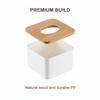Square Tissue Box Holder Wood, PP Storage Organizer Kitchen Tissue Box Cover  Home Use