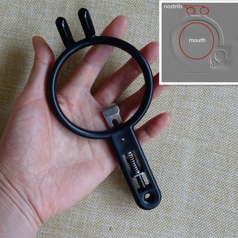 Mouth Spreader with Nipple Clamps Open Mouth O Ring Gag Oral Sex Harness Restraints Toys