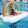 Galleggiante Gonfiabile Nuvola Arcobaleno Piscina Isola Acquatica Gigante Materassino Gonfiabile Zattera per Festa Acquatica Estiva Giocattolo