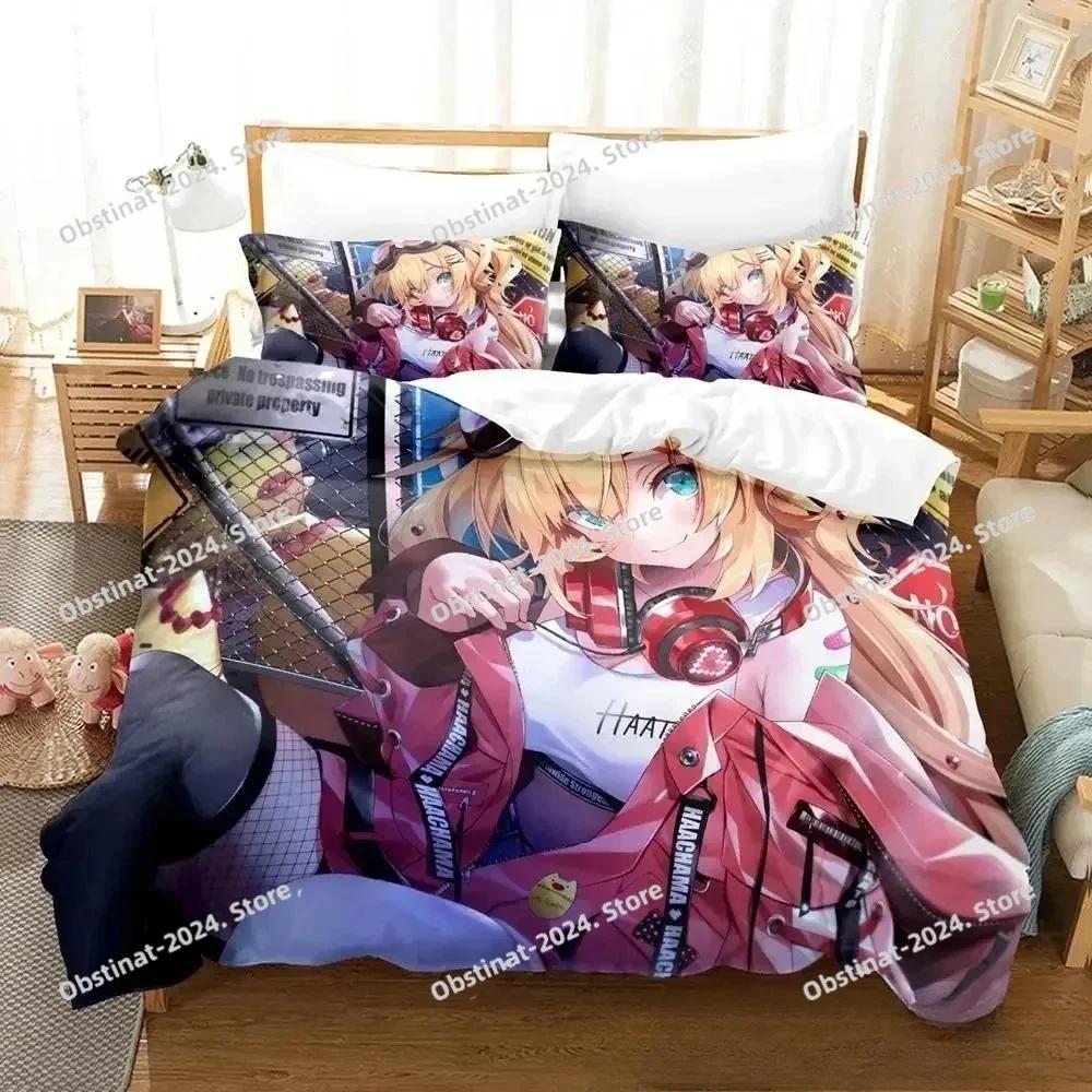 Anime Akai Hato Beding Set Printed Bed Linen Set With Pilowcase Bed Soft Duvet Cover Soft Single Double Quen Super King-Sized Dimensionsd Dimensions
