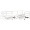VidaXL Garden Furniture Set 7 Pcs White Solid Pine Wood 3250965