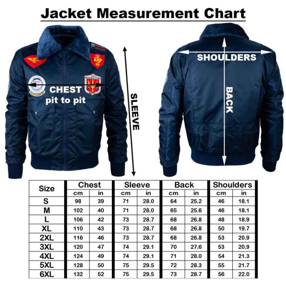 AVIATRIX Men's Top Gun Aviator Bomber Jacket (Y2Y9) - Navy Blue