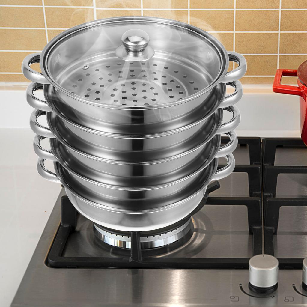 Soup Pot Classic Pans Steam for Cooking Pots with Lid Home Steamer Multifunctional Stockpot