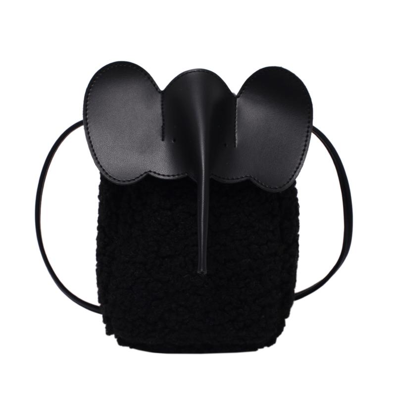 

Luxury Women s Shoulder Bags Brand Handbag Plush Fur Crossbody Bag Designer Elephant Mobile Phone Bag Female Shopper Purses
