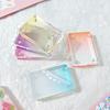 Card Brick Thickened Magnetic Suction Place Photos Gradient Colors Oblong Shape DIY Pictures Transparent See-through Photo Ornament Students Gift
