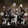 Home Decoration Xmas Reindeer Decal Wall Christmas Stickers Art Window Stickers Xmas Santa