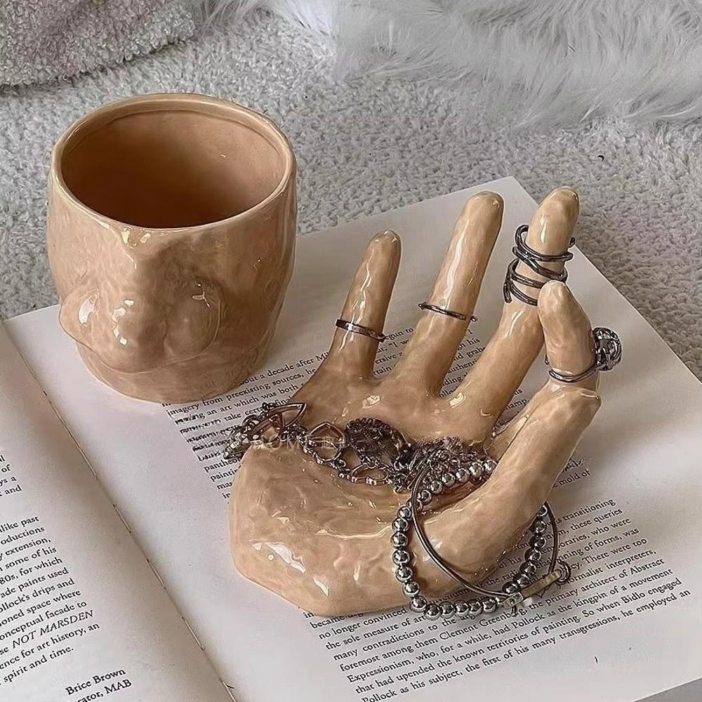 Multifunktionaler Pinselhalter Keramik Stifthalter Tasse Becher Kaffeetassenset Heimdekoration