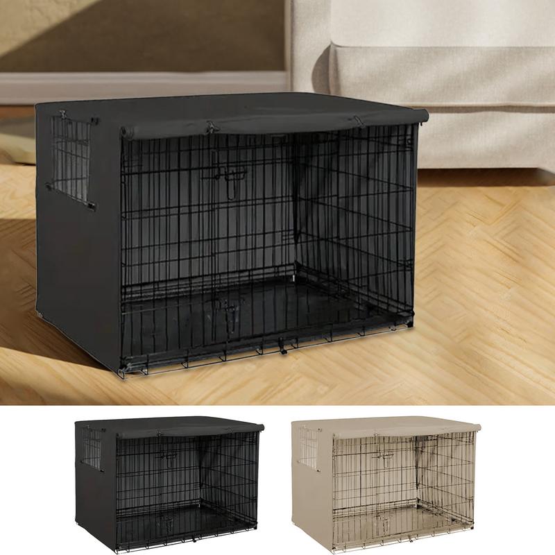 Oxford Cloth Dog Kennel Cover Waterproof Windproof Pet Crate Protective Dog Kennel Cover Universal Fit For Indoor Outdoor Crates