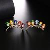 Women Delicate Diamond Colorful Cute Bird Brooch Perfect Wear Decoration