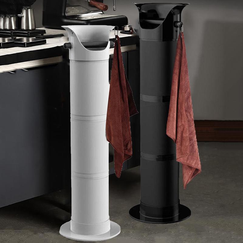 Large Capacity Coffee Knock Bucket With Towels Espresso Coffee Grounds Container Floor Collector Standing Tall Knock Trash Can
