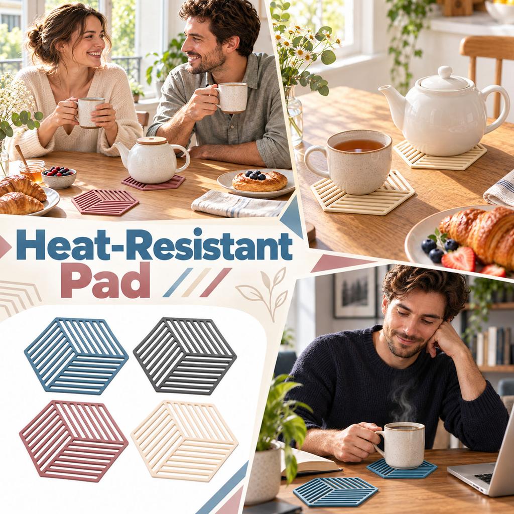 Striped Heat Trivet, Hollow Protective Table Pad for Dining Table and Kitchen Countertops
