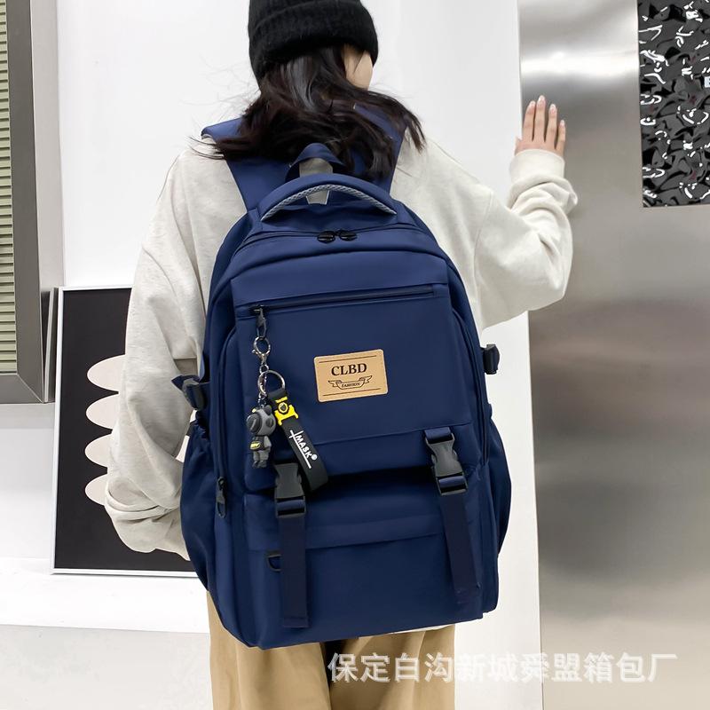 Schoolbag new backpack men's fashion schoolbag women's neutral backpack large capacity junior high school student schoolbag travel backpack
