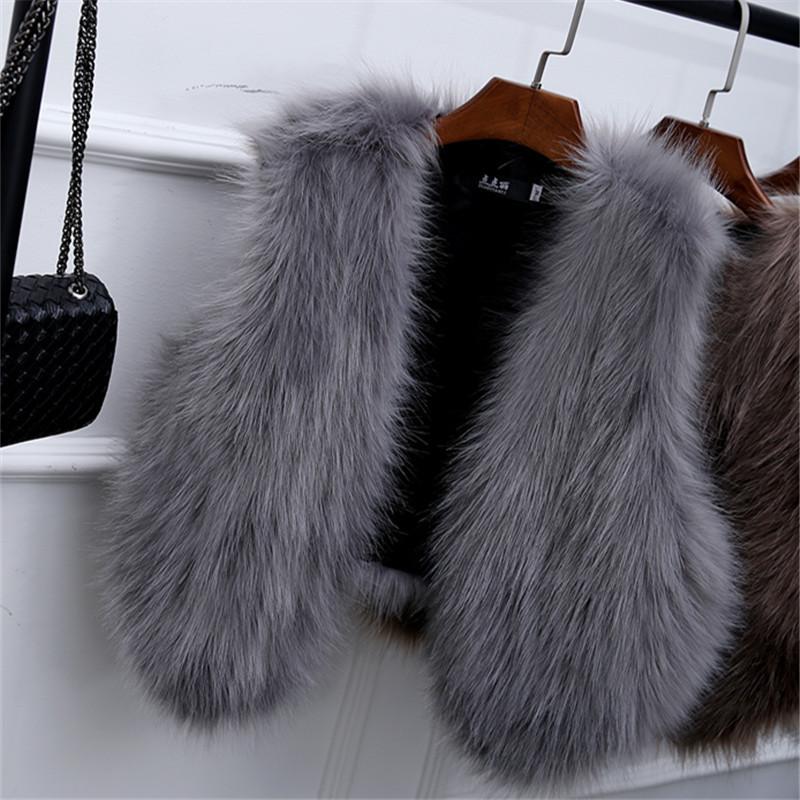2 autumn and winter new imitation fur vest imitation fox hair short slim and thin fur vest vest vest