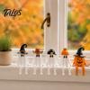 Handmade Vivid Character Statues 3D Printed Halloween Decoration, Cute Ghost Pumpkin Figurine with Holiday Party Atmosphere Ornaments Movable