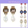 Fashion European Trendy Square Geometric Alloy Earrings Chic Simple Design