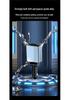 Fast-Charging Car Charger with Ambient Light and 3-Way Cigarette Lighter Converter, Type-C Retractable Flash Charging