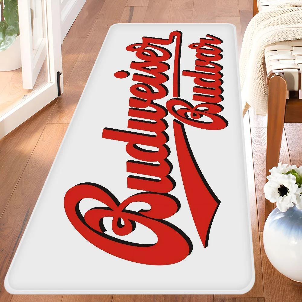 King of Beer B-Budweiser Carpet Living Room Sofa Bedroom Balcony Door Mat Kids Room Home Decoration Anti-Slip Large Area Rug