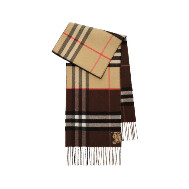 

Кашеміровий шарф Burberry з контрастним картатим візерунком One Size