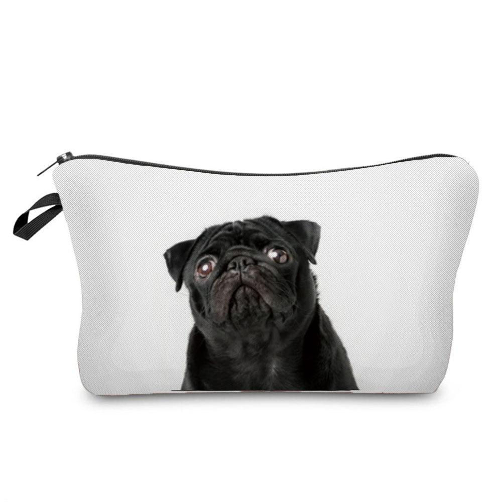 Damen Kosmetiktasche mit Hundeaufdruck Toilettenartikel Organizer Reiseaufbewahrungskoffer 6675