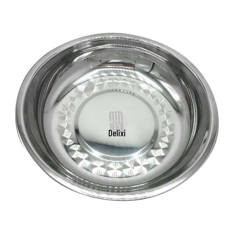 Delishi 1.0 Thickened Stainless Steel Round Plate 18cm
