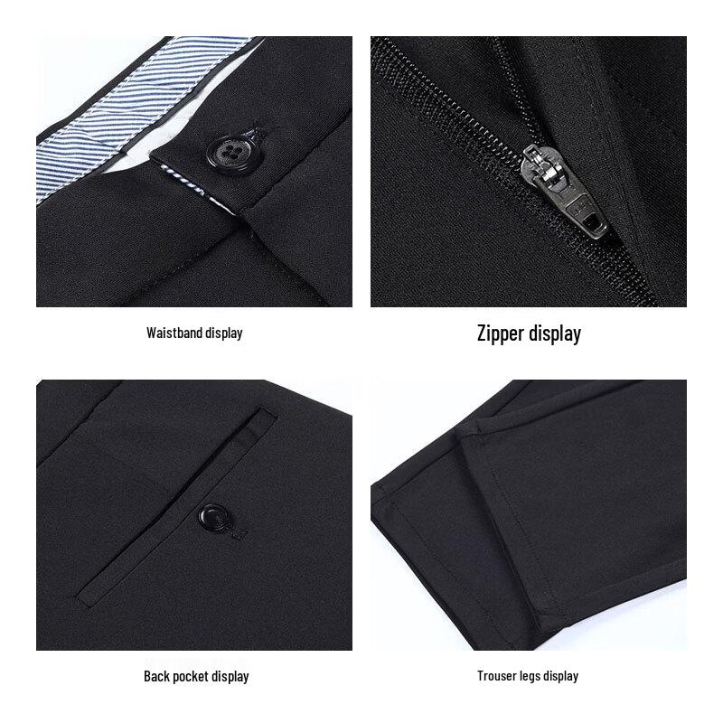 Men's Mao Ren Fleece-Lined Straight Business Casual Trousers