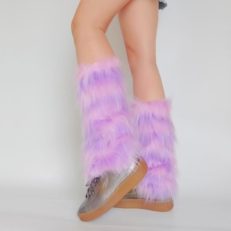 Scaldamuscoli in Pelliccia Sintetica, Caldi Morbidi Accoglienti Pelosi Scaldamuscoli Copricuffie per Stivali da Donna Costumi da Festa Maniche per Stivali Copristivali