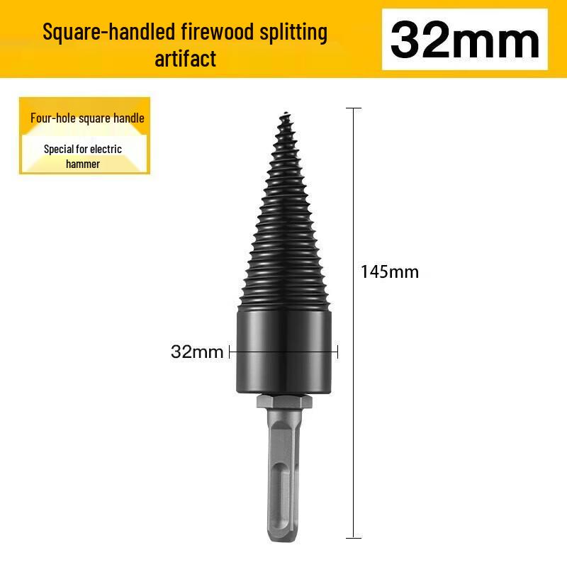 

32mm Square Shank Electric Log Splitter Drill Bit CN plug (adapter included)