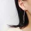 Wave Pearl Long Earline Temperament Star Street Shot Same Earrings Ol Commuter S-Shaped Line Fringed Ear Chain