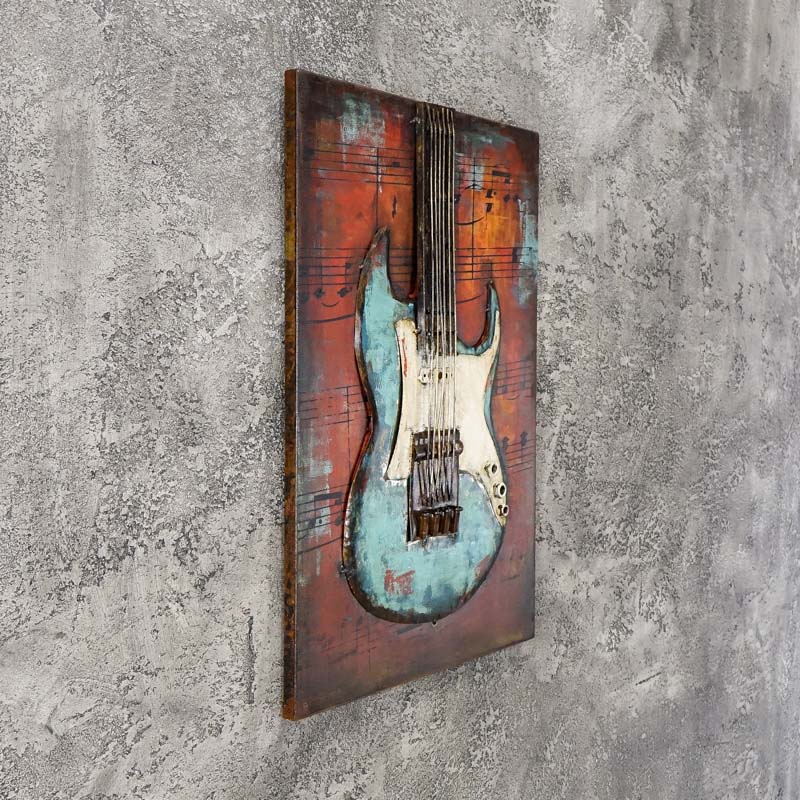 3D metal picture LOFT BLUES MUSIC 40x60