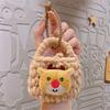 Christmas Plush Keychain  Wallet Space   Knit Earphone Bag Pendant  Practical Holiday Accessory