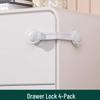 Children's Adjustable Safety Lock for Drawers, Cabinets, and Refrigerators - Anti-Pinch, Transparent, Baby-Proof Latch.