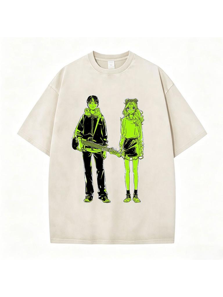 Vintage Washed T-Shirt Unisex Clothing Harajuku Cotton Casual Tee Top