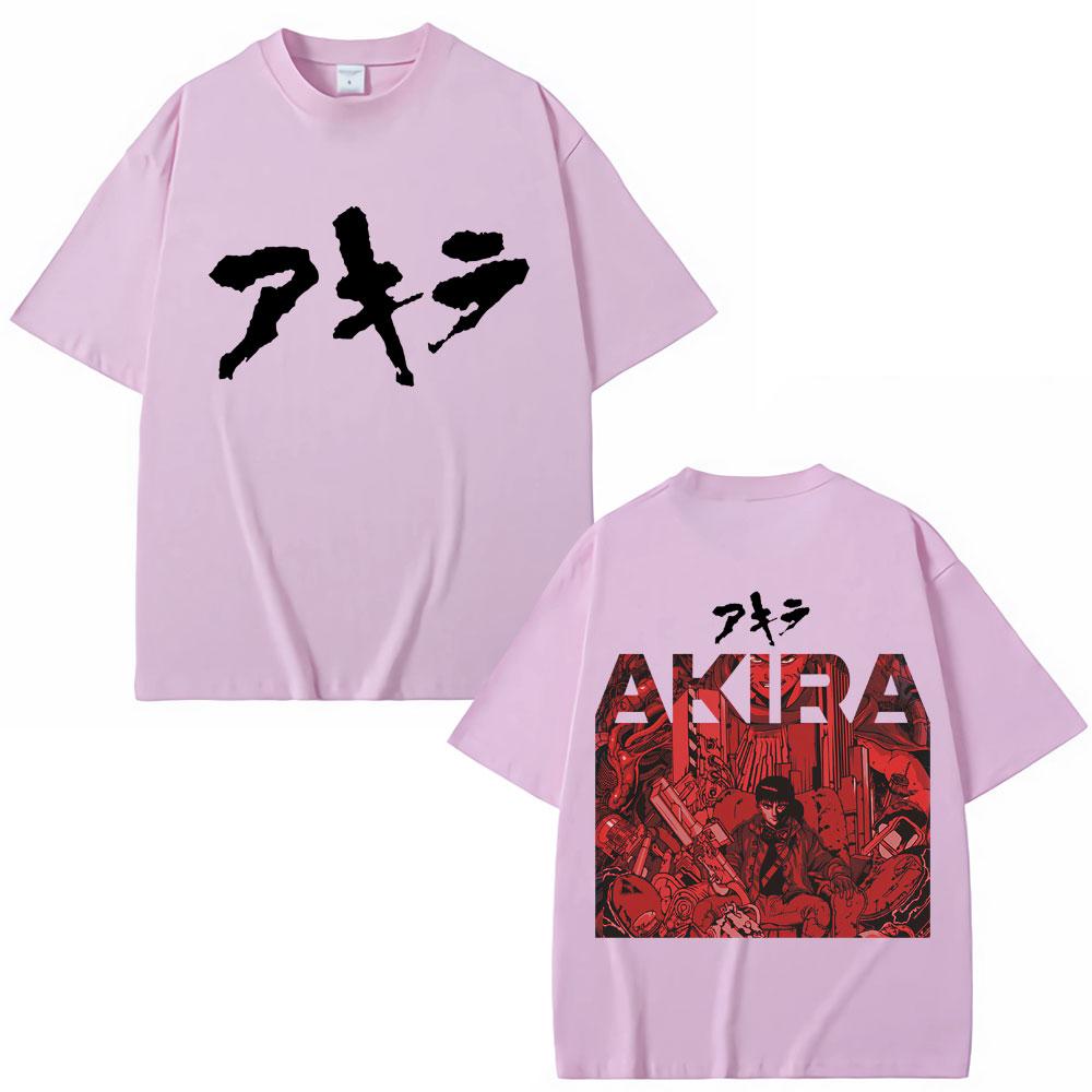 Japan Anime Akira Science Fiction Movie T Shirts Shotaro Kaneda Harajuku Unisexga Tshirt Loose Unisex Women Cotton T Shirt Streetwear