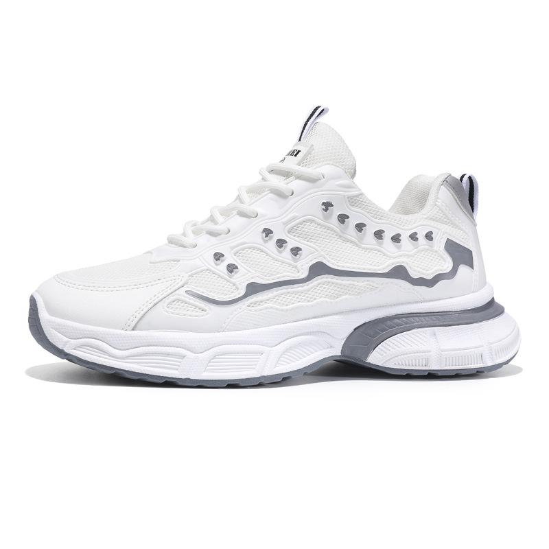 

2024 осень новые сетчатые туфли нишевая платформа папы обувь молодежная повседневная универсальная спортивная обувь модная обувь 39 белый