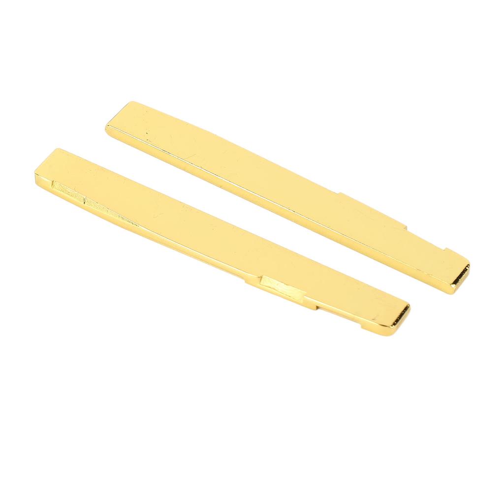 Akustikgitarrensattel Steg Ersatz Messing Metall Musikinstrument Zubehör GL223(2 Stück)