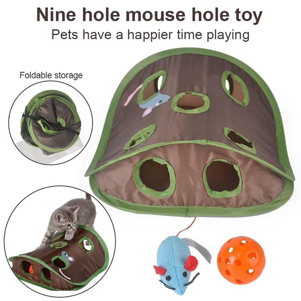 

With Cat Grab Bell Ball Cat Teasing Toy Breathable Pet Interactive Fun Play Toy Cat