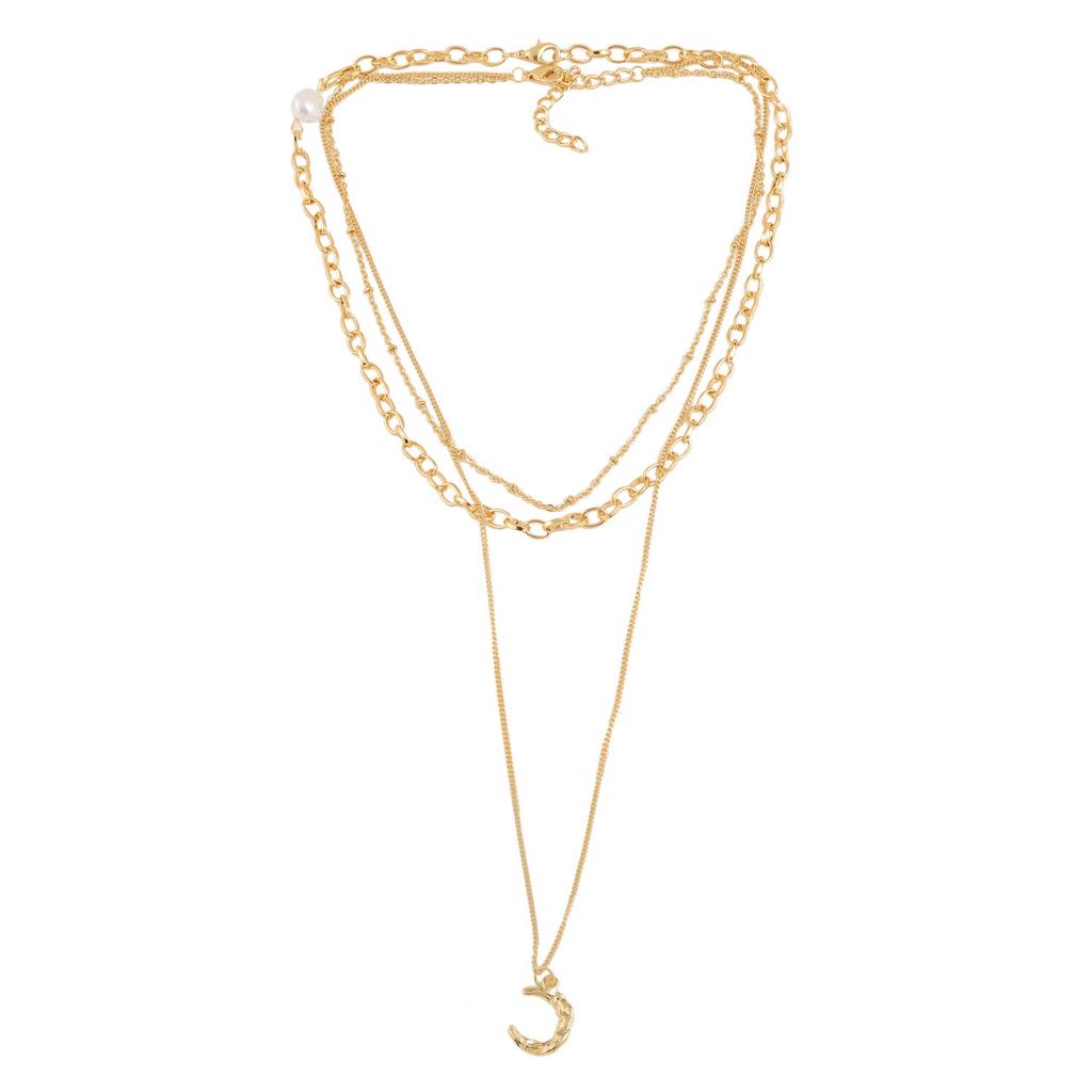 Necklace for Women Bohemian Wind Ins Multi-layer Combination Simple Moon Necklace Women Sweater Chain Beautiful Elegant Necklace for Her