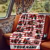 Firefighter Maltese Cross Emblem Blanket Personalized Name Soft Comfortable Stylish Blanket Car Blanket Perfect For Travel Camping Outdoor Home
