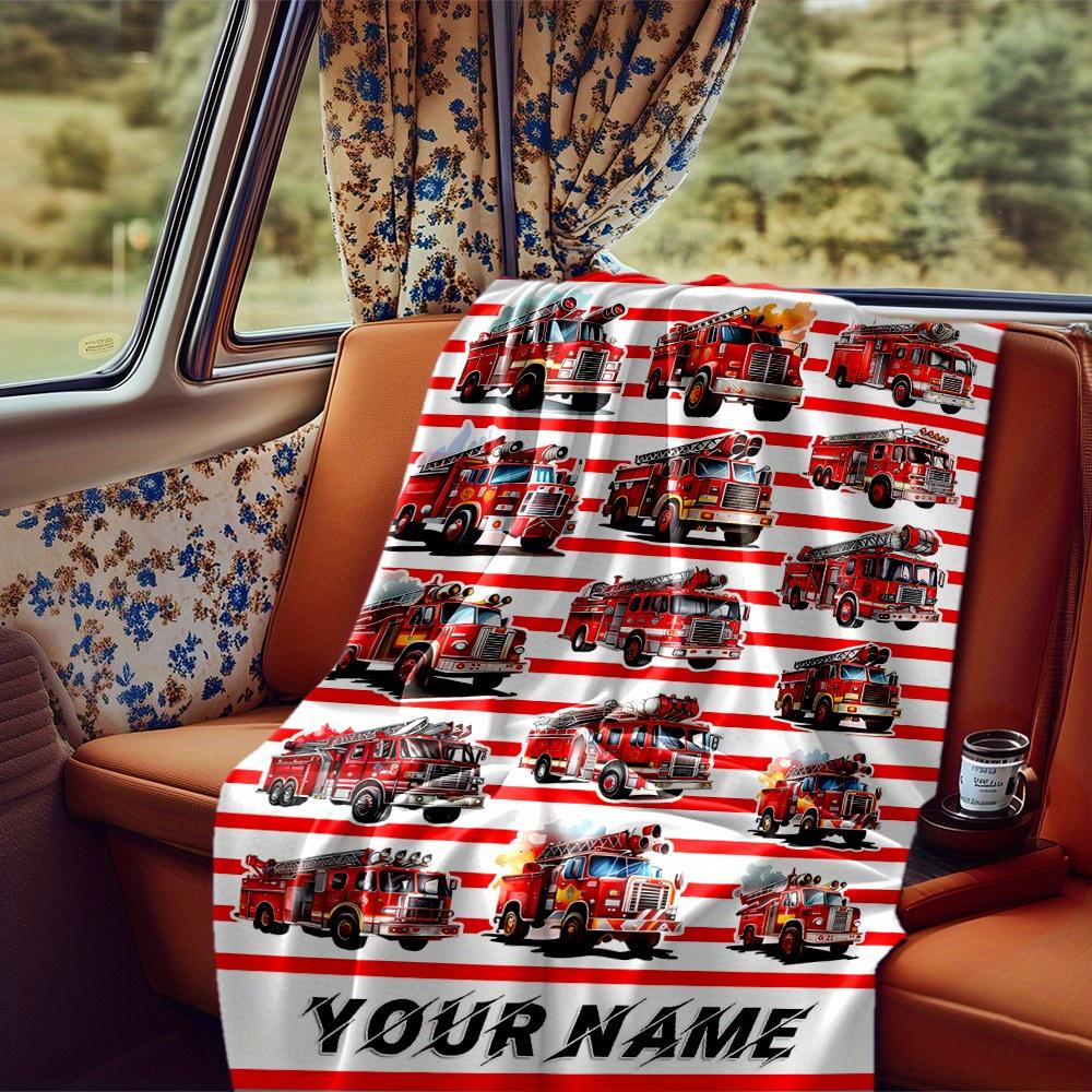 Firefighter Maltese Cross Emblem Blanket Personalized Name Soft Comfortable Stylish Blanket Car Blanket Perfect For Travel Camping Outdoor Home
